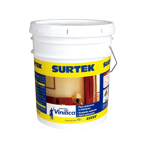 [SP20421] Cubeta de pintura vinílica 19 Lt color marfil Surtek