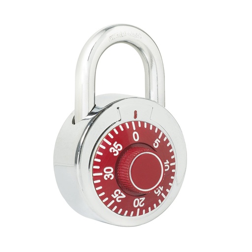 [L26S50RJB] Candado de combinación de disco, rojo, 50 mm Lock