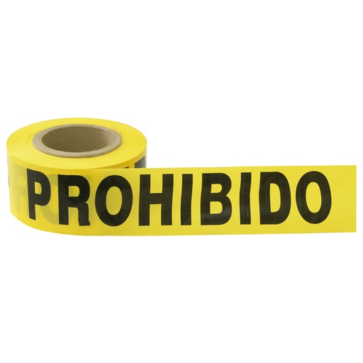 [137302] Cinta para barricada "PROHIBIDO EL PASO" ancho 3" de 304 m Surtek