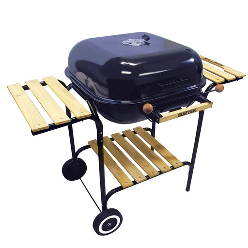 [127116] Asador con ruedas, 106 x 64 x 84 cm, parrilla de 51 x 51 cm Surtek