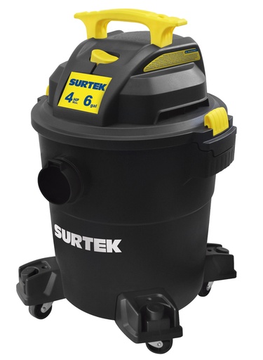 [AS506A] Aspiradora de plástico 6 galones, 4 HP 120 V Surtek
