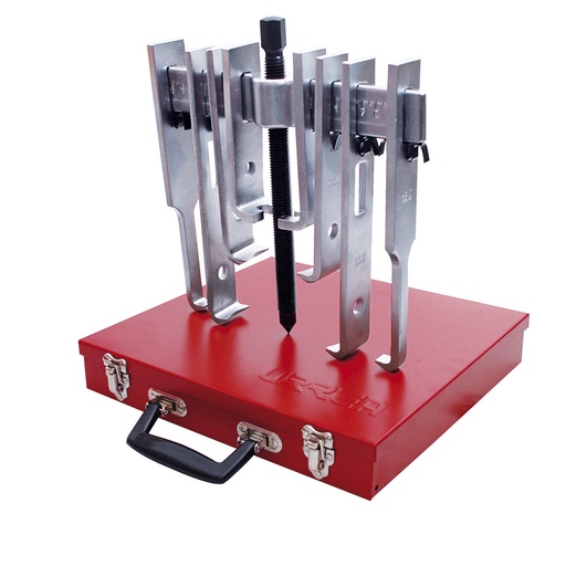 [4212SJB] Extractor quijada recta tipo "A" 6 ton, 15 piezas en caja metálica Urrea
