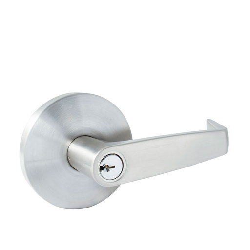 [LR062B] Manija cilíndrica plana función entrada, acero inoxidable, llave estándar, blíster Lock