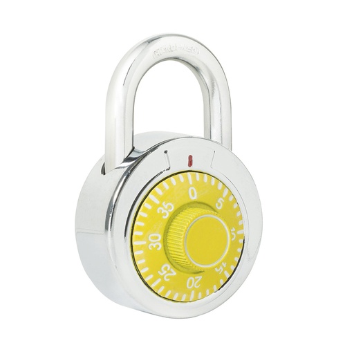 [L26S50AMB] Candado de combinación de disco, amarillo, 50 mm Lock