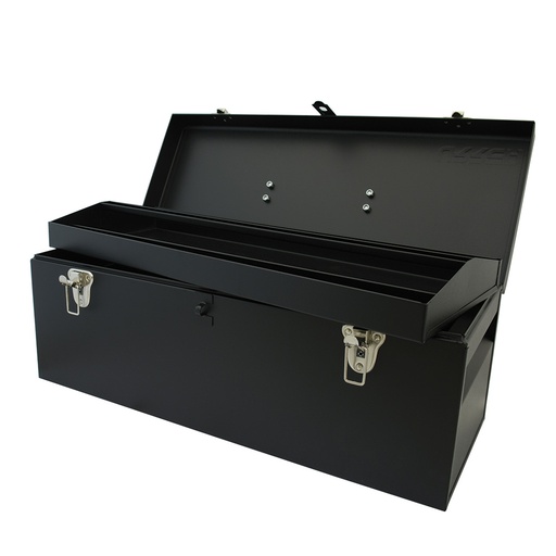 [D7C20] Caja portaherramientas metálica con asa metálica color negro  24" x 9" x 9" Urrea