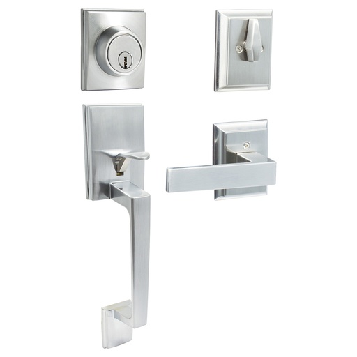 [11GA] Gatillo rectangular sólido para entrada función doble, níquel satinado, visual Lock