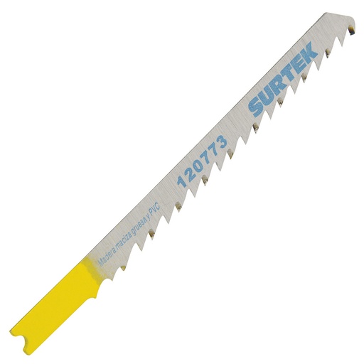 [120773] Segueta para sierra caladora zanco tipo U para corte recto, acabado grueso, 100 mm, 6 dpp Surtek