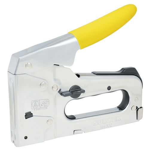[114302] Engrapadora metálica tipo pistola 4 en 1 para grapas 1/4" a 9/14" Surtek