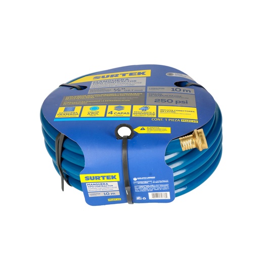 [M12C20] Manguera para jardín contractor con conector metálico 1/2", 20 m Surtek