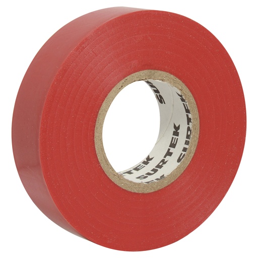 [138009] Cinta roja para aislar 19 mm x 9 m Surtek