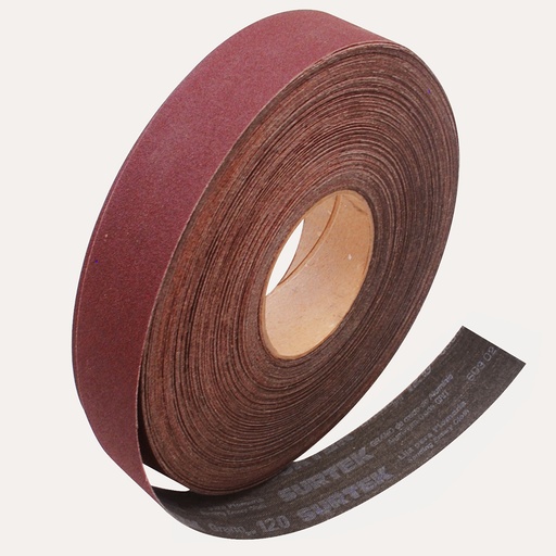 [LR45120] Lija en rollo para plomero 1-1/2 x 45 m, grano 120 Surtek
