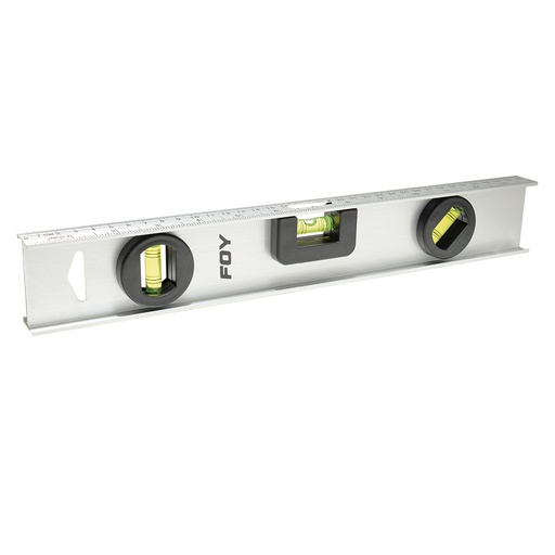 [142602] Nivel 3 gotas 18" de aluminio Foy