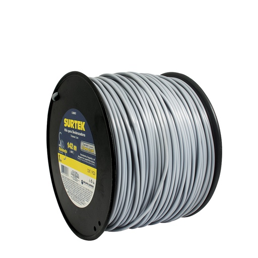 [130803] Nailon redondo para desbrozadora en carrete, 3.3 mm x 142 m Surtek