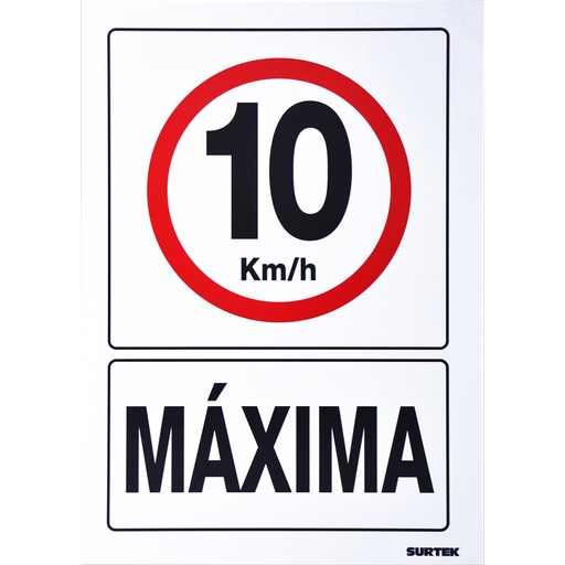 [SES50] Señal "10 km/h máxima" Surtek