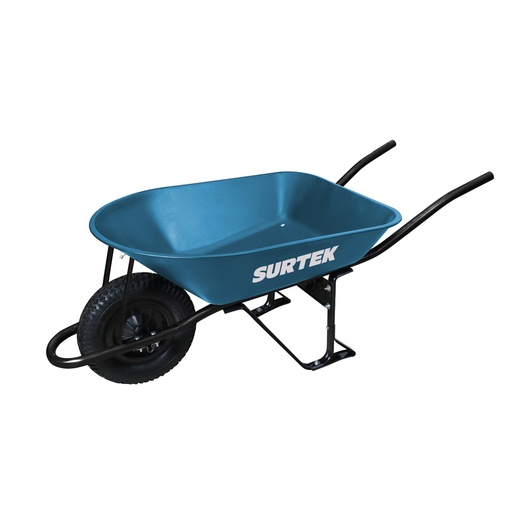 [CAT502] Carretilla reforzada con bastidor metálico 5 Ft3 llanta neumática de 2 capas Surtek
