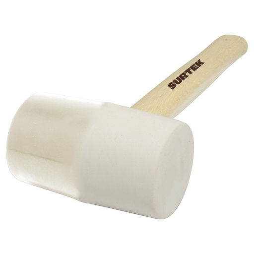 [616B] Mazo con cabeza de hule blanco con mango de madera de 14", 16 oz Surtek