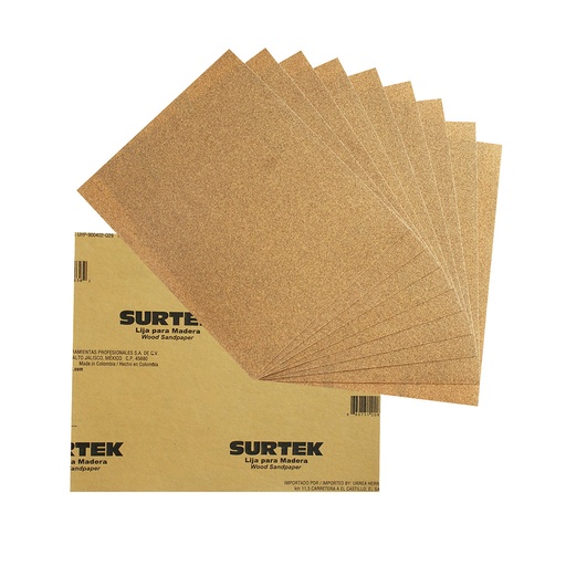 [LMC180] Lija panel cabinet para madera, grano 180 Surtek