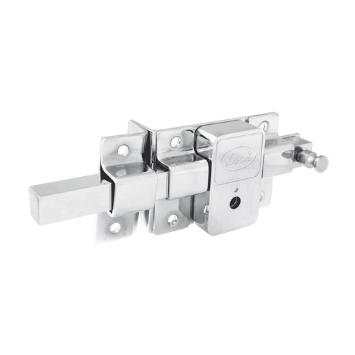 [L590DCB] Cerradura de barra libre función derecha, cromo brillante, llave tetra, en caja Lock