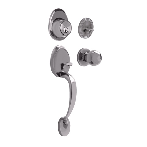 [12GA] Gatillo ovalado sólido para entrada función sencilla, níquel satinado, visual Lock
