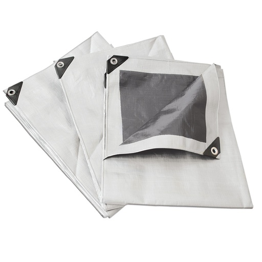 [LR12X17B] Lona de polietileno reforzada color blanco, 12 x 17 m Surtek