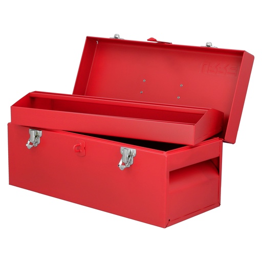 [D4] Caja portaherramientas métalica con asa plástica color rojo 17" x 7" x 7" Urrea
