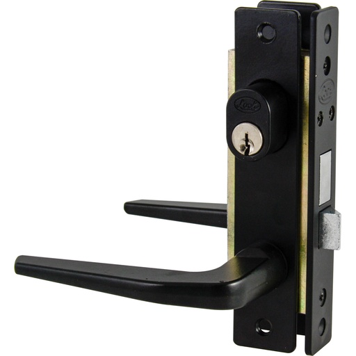 [19CL] Cerradura clásica para puerta de aluminio función doble, negro, llave estándar Lock