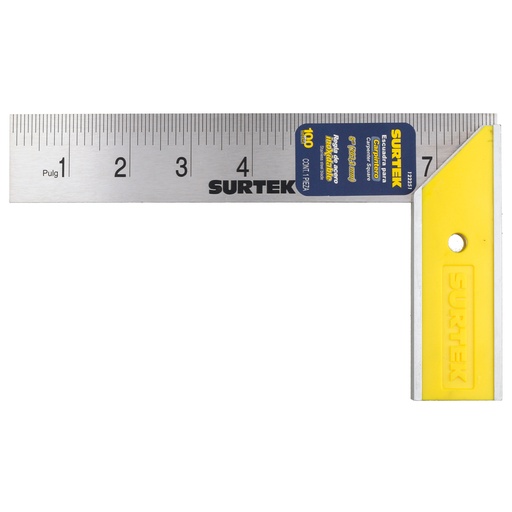 [122251] Escuadra de carpintero con mango plástico 8" Surtek