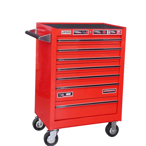[X27M7] Gabinete móvil 7 gavetas color rojo serie X 27" Urrea