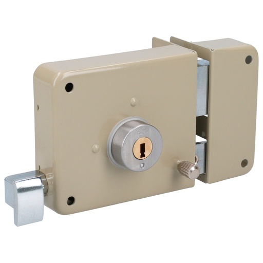 [22CS] Cerradura sobreponer clásica función derecha , llave de puntos, en caja Lock