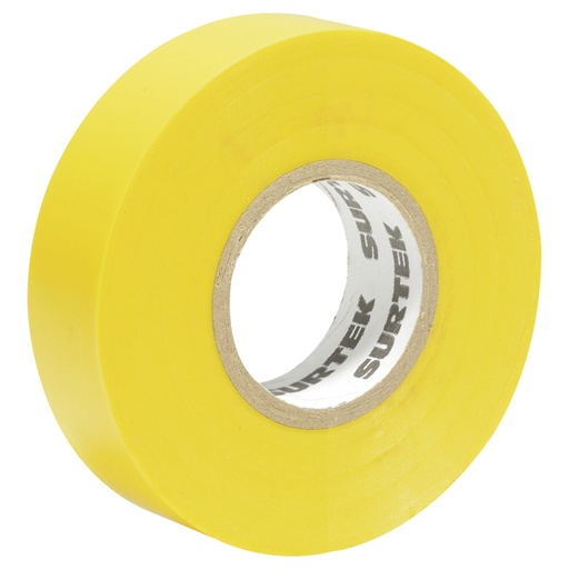 [138007] Cinta amarilla para aislar 19 mm x 9 m Surtek