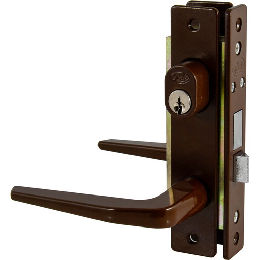 [18CL] Cerradura clásica para puerta de aluminio función doble, café, llave estándar Lock