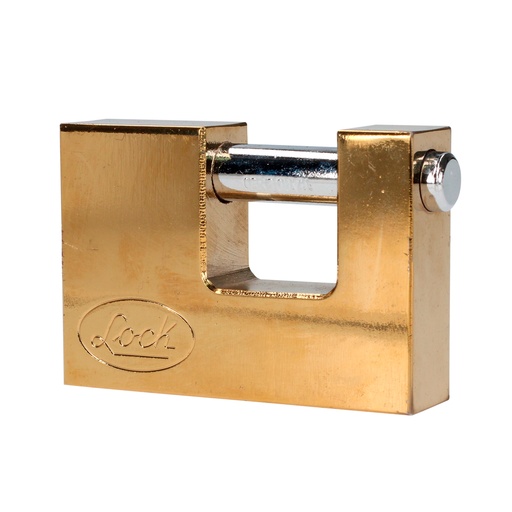 [L22C70ELBB] Candado de acero para cortina metálica, latón brillante, 70 mm, llave estándar Lock