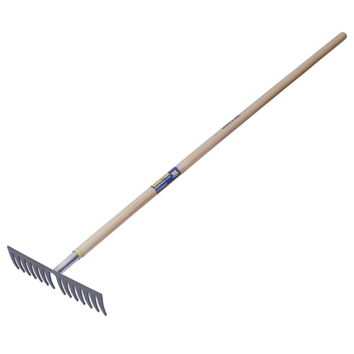 [130650] Rastrillo curvo para jardín con mango de fibra de vidrio 60", 14 dientes Surtek