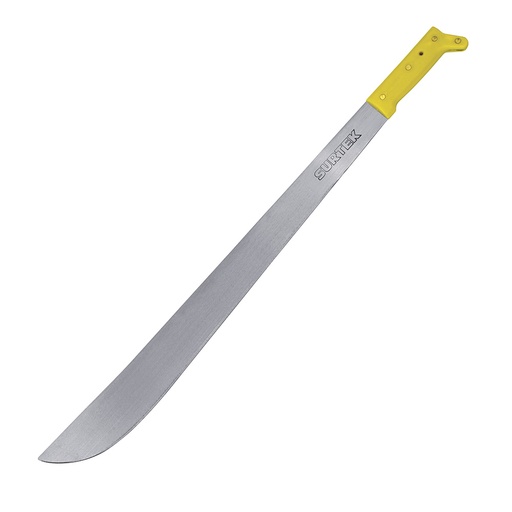 [130495] Machete laminado con mango amarillo recto 14" Surtek