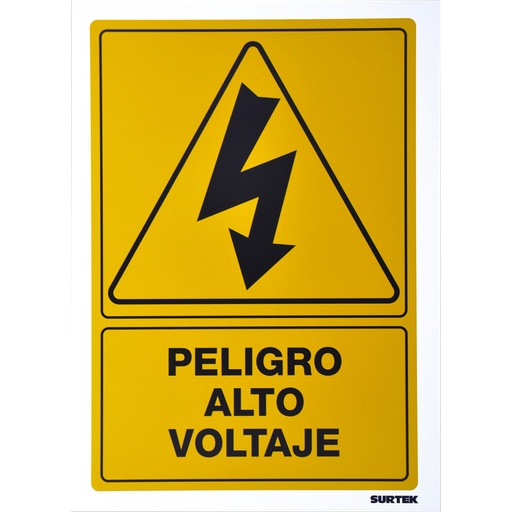 [SES31] Señal "Peligro alto voltaje" Surtek