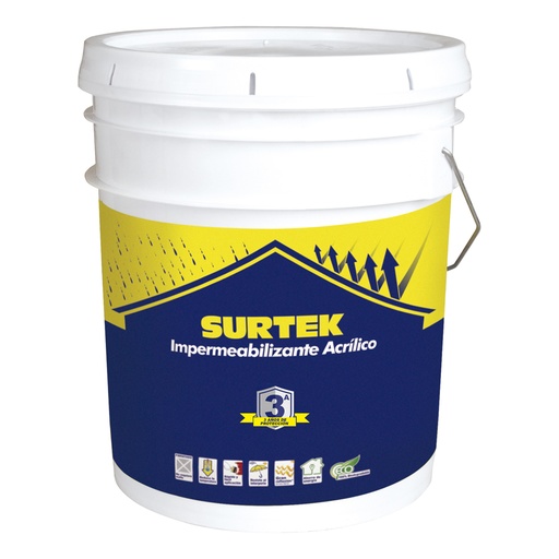 [IMT3] Cubeta de impermeabilizante 19 Lt color rojo óxido con protección de 3 años Surtek