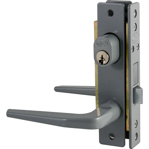 [15CL] Cerradura clásica para puerta de aluminio función sencilla, gris, llave estándar Lock
