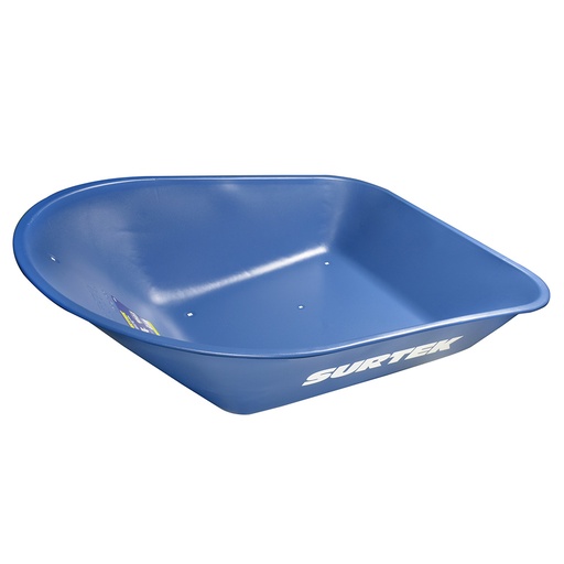 [CS40] Concha de acero para carretilla herraje tipo americano 4 Ft3, azul marino Surtek