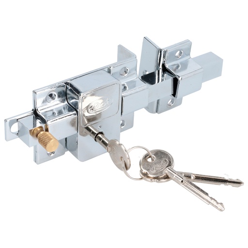 [L580DCBB] Cerradura de barra fija función derecha, cromo brillante, llave tetra, blíster Lock
