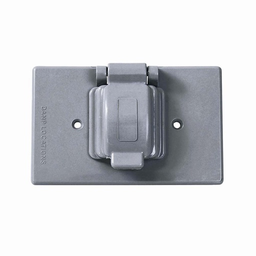 [136613] Placa sencilla plástica para intemperie, línea estándar, color gris Surtek