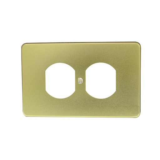 [136607] Placa doble de aluminio, línea estándar, color oro Surtek