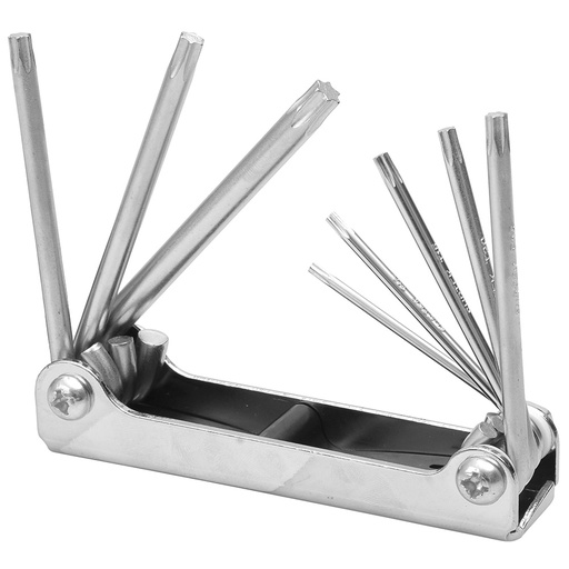 [ALLFTN8] Juego de llaves torx tipo navaja estuche metálico, 8 piezas en blíster Surtek