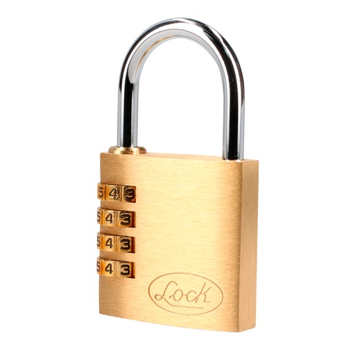[12CA] Candado de combinación programable para maleta, latón, 40 mm Lock