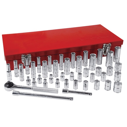 [4700A] Juego de dados y accesorios cuadro de 1/4" combinado, 44 piezas Urrea