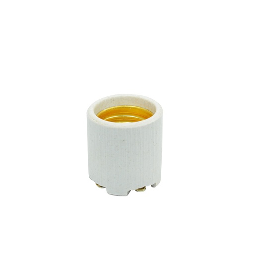 [136675] Portalámpara sencilla de porcelana 3.5 cm, color blanco Surtek
