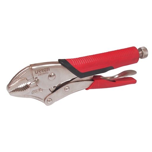 [292WRG] Pinza de presión con mango bimaterial de 10" quijada curva Urrea