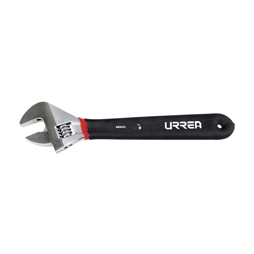 [704G] Llave ajustable cromada con mango Rubber grip 4" Urrea