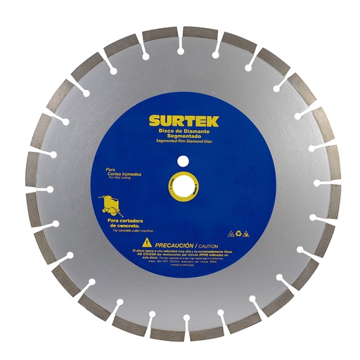 [123474] Disco de diamante para cortadora de concreto, 16" Surtek