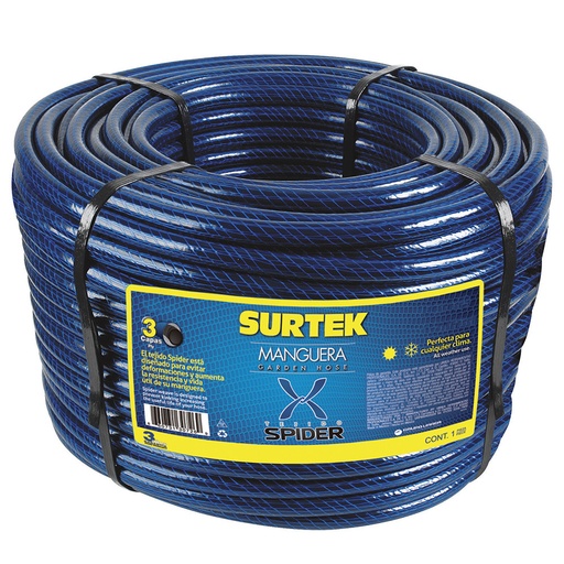 [M58S100] Manguera para jardín tejido spider en rollo 5/8", 100 m Surtek