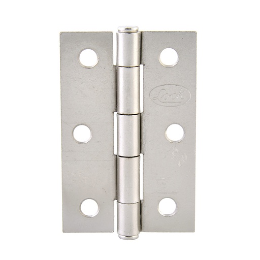 [LBA30NI] Bisagra alargada perno remachado de acero níquel satinado 3" x 2.08" Lock